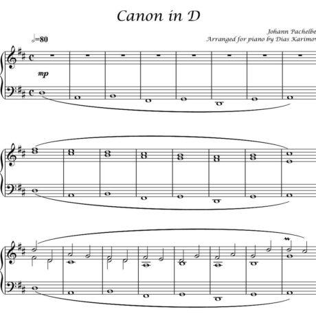 J.Pachelbel_Canon in D_arranged for piano by Dias Karimov-Demo