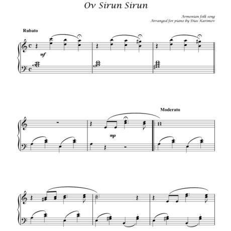 Ov Sirun Sirun – Armenian folk song,arr.by D.Karimov-Demo