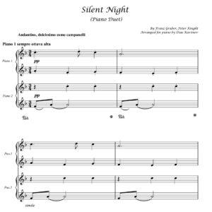 silent night piano duet