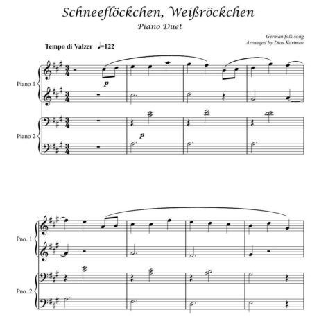 Schneeflockchen, Weissrockchen – German folk song, arranged by Dias Karimov-Demo