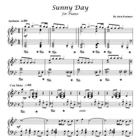 Sunny Day for Piano Solo – Airat Karimov Preview