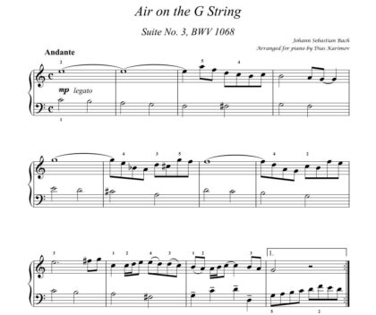 Air on the G String - By Johann Sebastian Bach, Arranged for piano by Dias Karimov