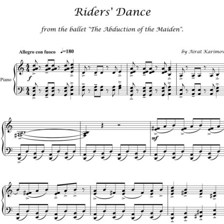 Riders’ Dance for Piano Solo Preview 1