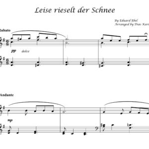 Leise rieselt der Schnee solo piano arrangement pdf