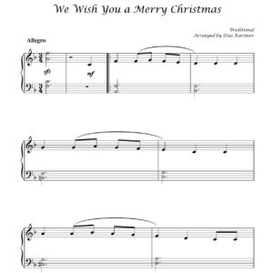 We Wish You a Merry Christmas for Piano Solo - Traditional, Arranged by Dias Karimov (PDF Sheet Music)