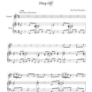 Day Off by Airat Karimov trumpet and piano sheet music PDF download