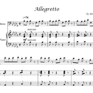 Allegretto by Airat Karimov trombone and piano sheet music PDF download
