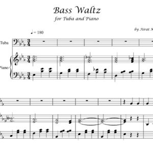 Bass Waltz by Airat Karimov tuba and piano sheet music PDF download