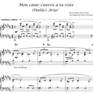 Dalila Aria by Camille Saint-Saëns arranged by Dias Karimov piano solo sheet music PDF download