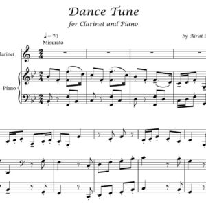 Dance Tune by Airat Karimov clarinet and piano sheet music PDF download