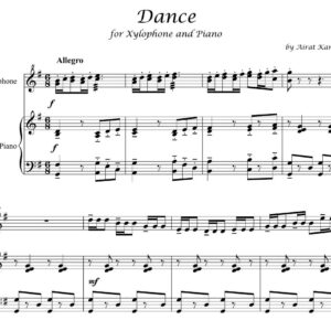 Dance by Airat Karimov xylophone and piano sheet music PDF download