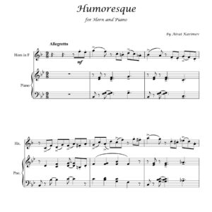 Humoresque by Airat Karimov horn and piano sheet music PDF download