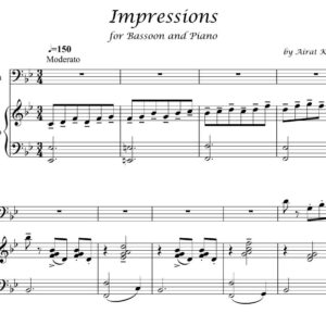 Impressions by Airat Karimov bassoon and piano sheet music PDF download