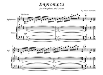 Impromptu by Airat Karimov xylophone and piano sheet music PDF download