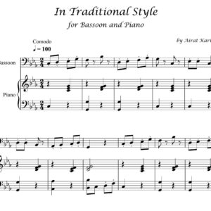 In Traditional Style by Airat Karimov bassoon and piano sheet music PDF download