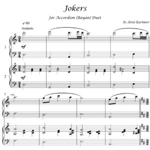 Jokers by Airat Karimov accordion (bayan) duet sheet music PDF download