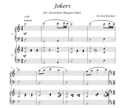 Jokers by Airat Karimov accordion (bayan) duet sheet music PDF download