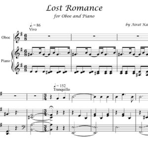 Lost Romance by Airat Karimov oboe and piano sheet music PDF download