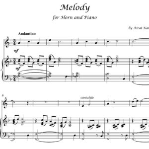 Melody by Airat Karimov horn and piano sheet music PDF download