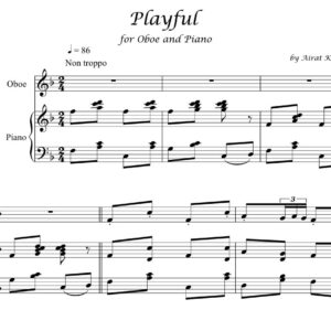 Playful by Airat Karimov oboe and piano sheet music PDF download
