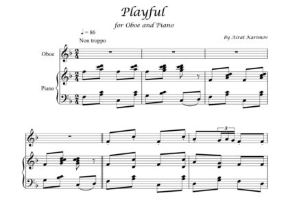 Playful by Airat Karimov oboe and piano sheet music PDF download