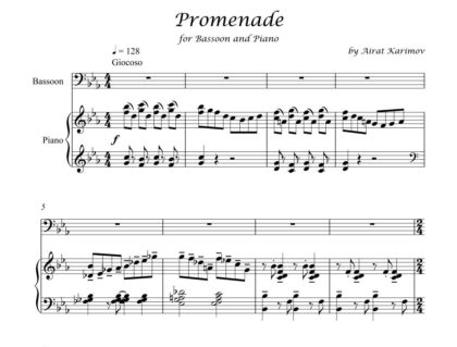 Promenade by Airat Karimov bassoon and piano sheet music PDF download