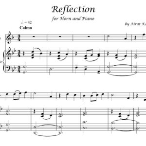 Reflection by Airat Karimov horn and piano sheet music PDF download