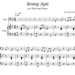 Young Jigit by Airat Karimov tuba and piano sheet music PDF download