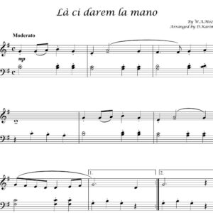 La ci darem la mano” by Mozart, piano solo arrangement by Dias Karimov sheet music PDF download