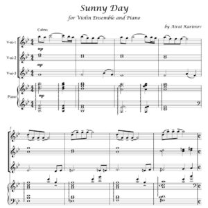 Sunny Day by Airat Karimov for violin ensemble and piano sheet music PDF download